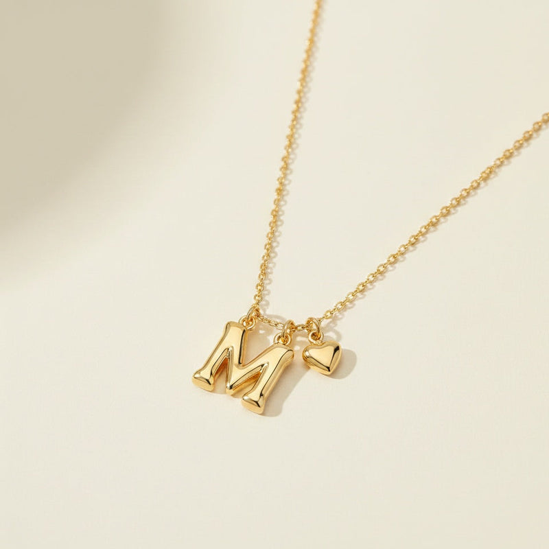 The Amour Bubble Initial Necklace